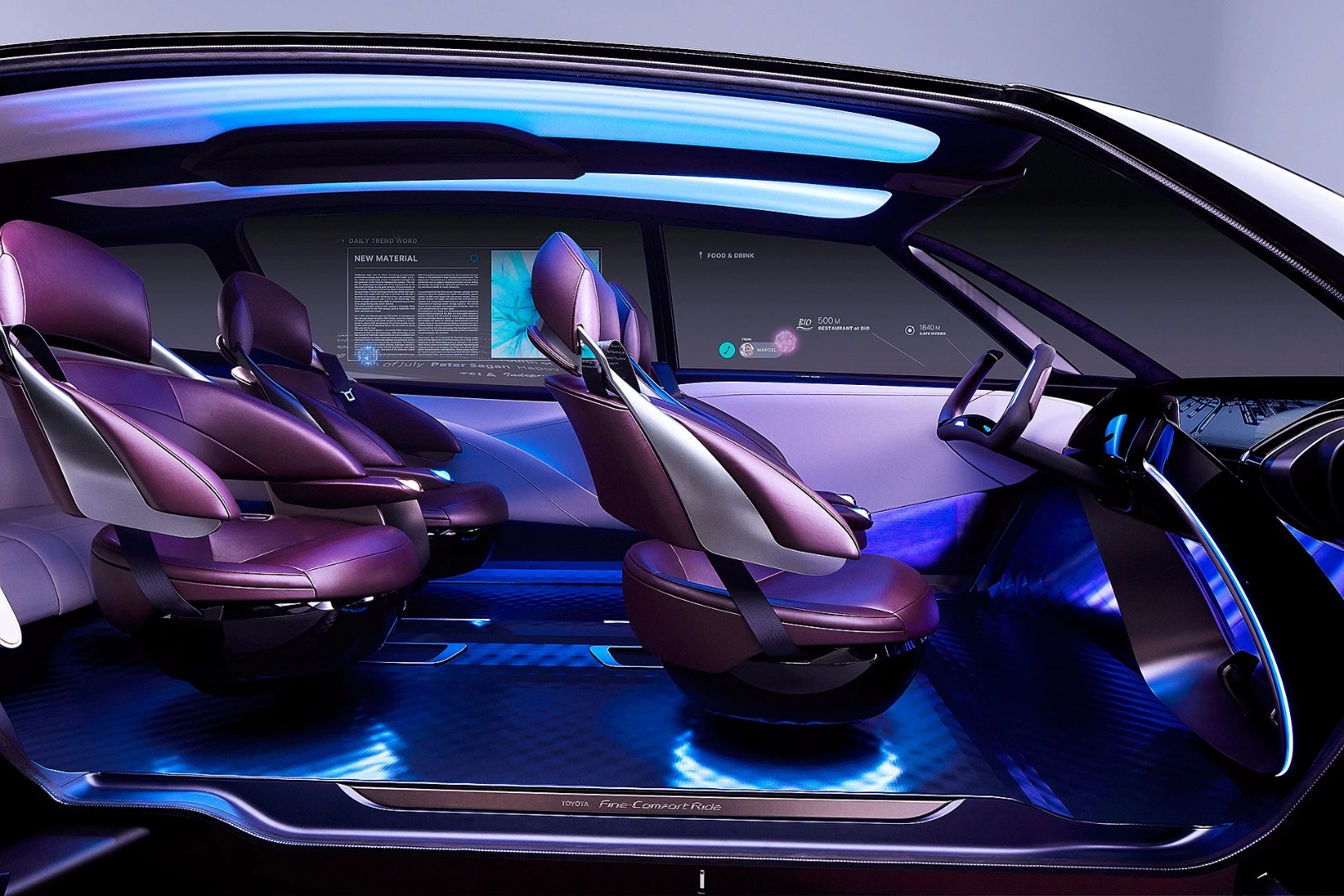 Interior of Toyota's Fine-Comfort Ride