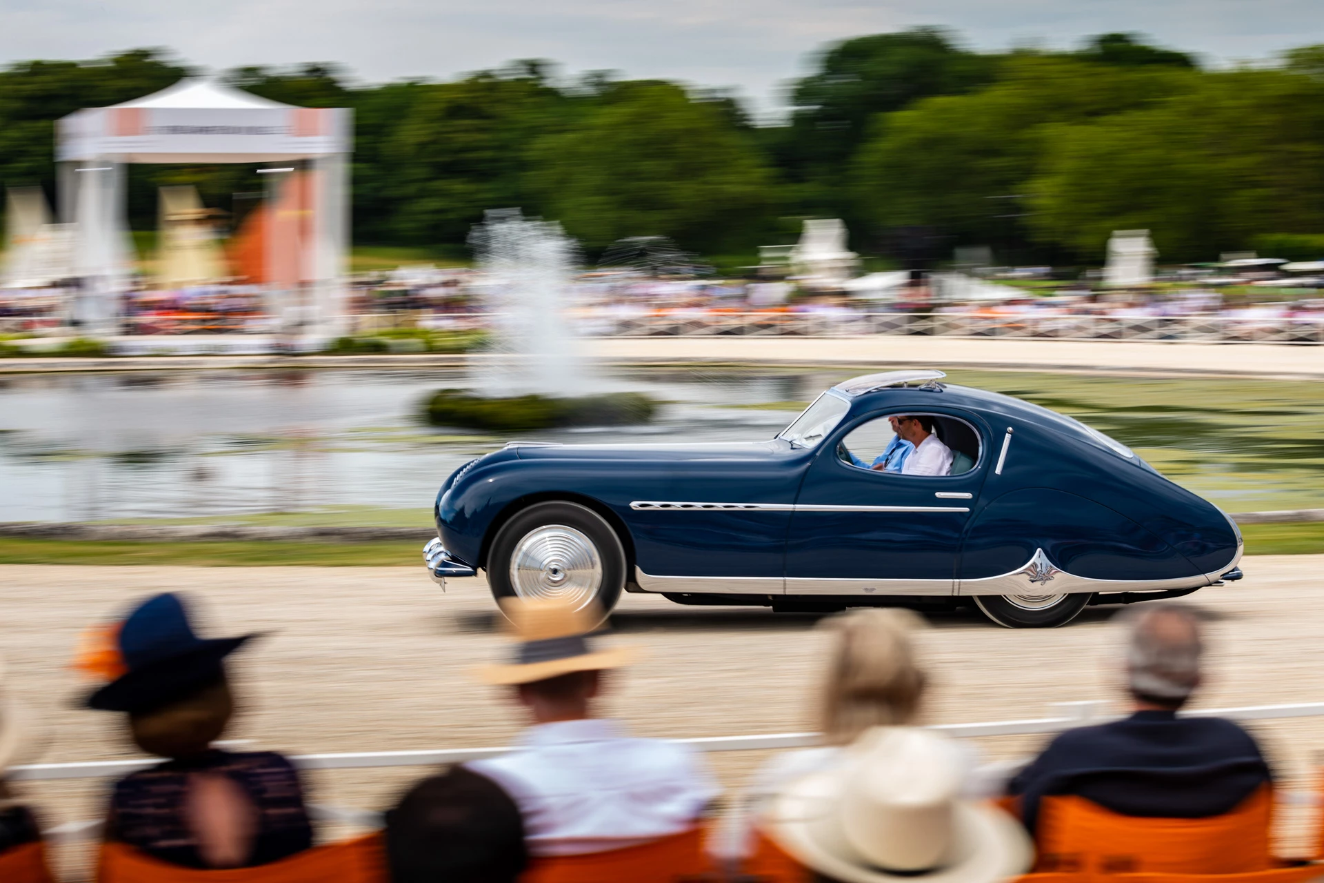 This 1948 Figoni et Falaschi Talbot-Lago T26 Grand Sport Coupé won Best of Show at the 2019 Salon Privé, but it has been seen in numerous concours events of recent times. It is pictured here at 2019 Chantilly Arts & Elégance Richard Mille