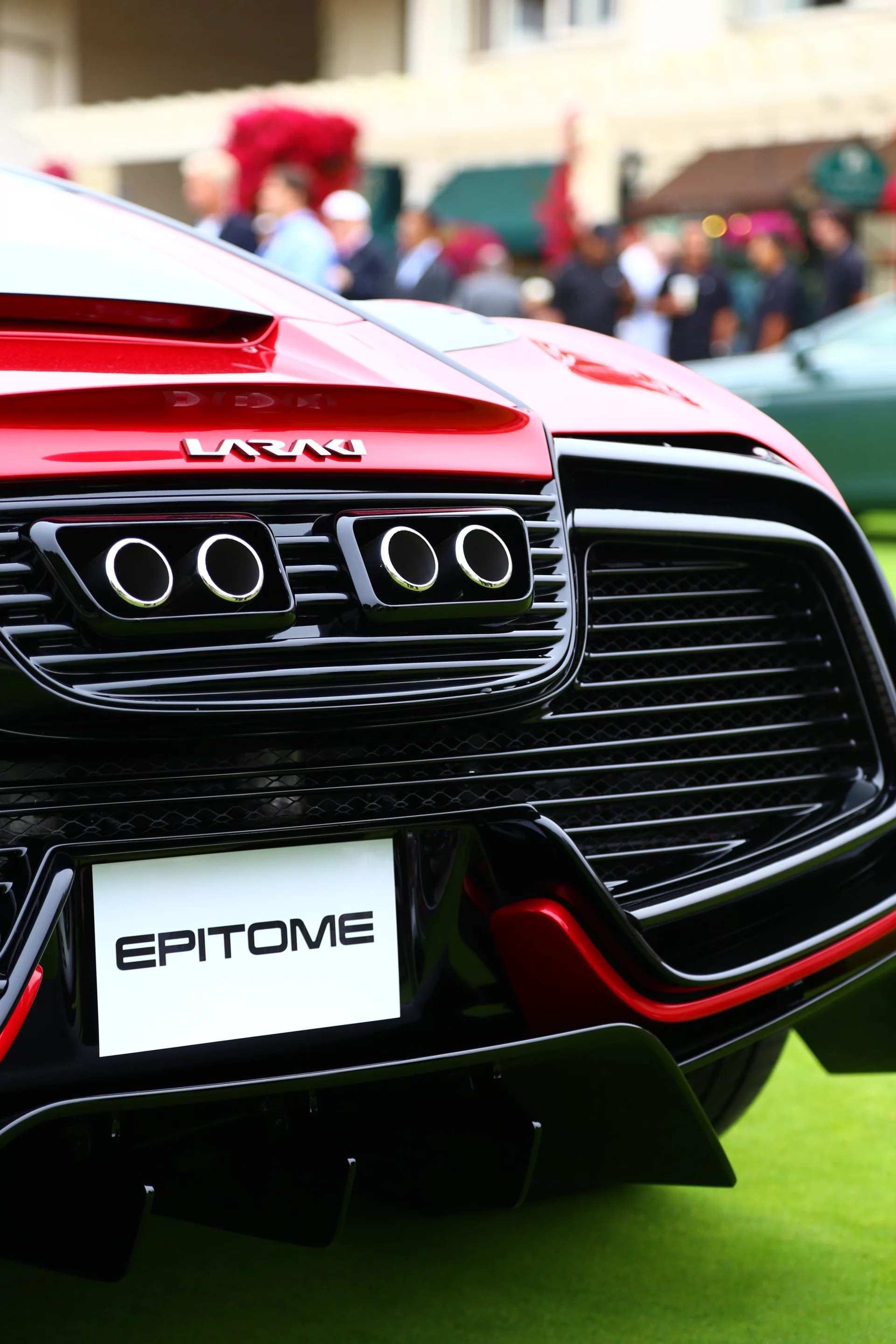 Number of exhaust pipes exiting spent gasses is double the number of turbochargers feeding air to the massive Chevy derived V8 (Photo: Angus MacKenzie/Gizmag.com)