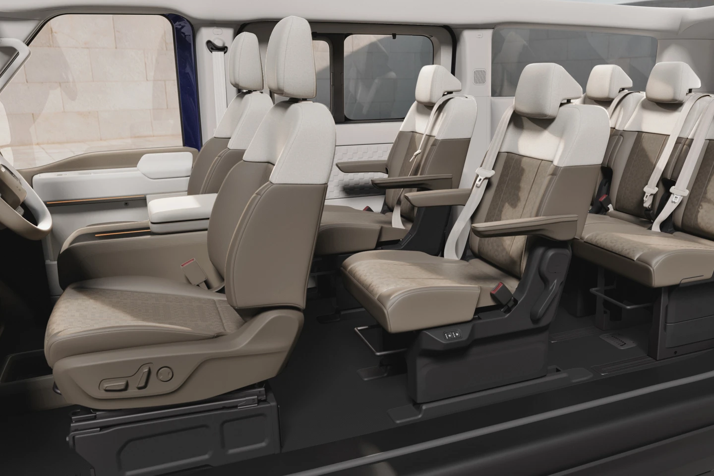 The Kia PV7 Passenger will be offered in various configurations including 7-, 9- and 11-seat versions