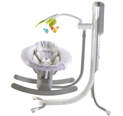 Fisher Price's Smart Connect Cradle ’n Swing is remotely-controlled via a smartphone app