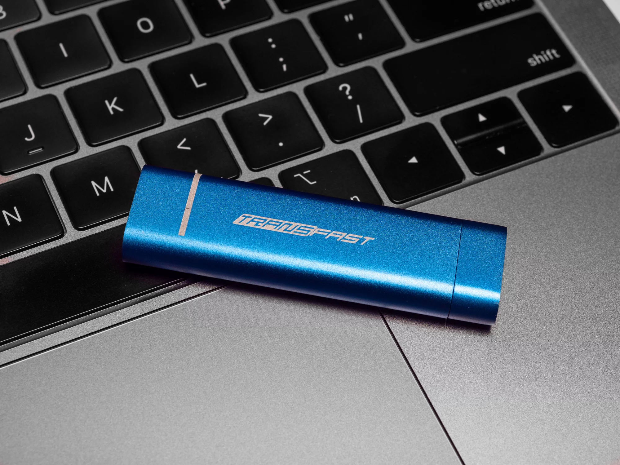 Transfast is a tiny, portable SSD with super fast read and write speeds