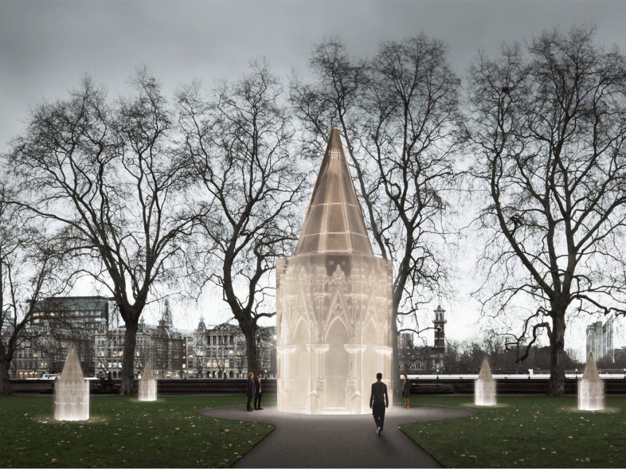 Another view of the proposal by Caruso St John Architects, Marcus Taylor and Rachel Whiteread