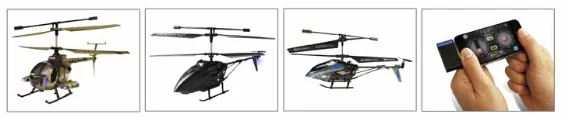 Swann i-Fly Micro Lightening, Sky Eye and Black Swann RC helicopters