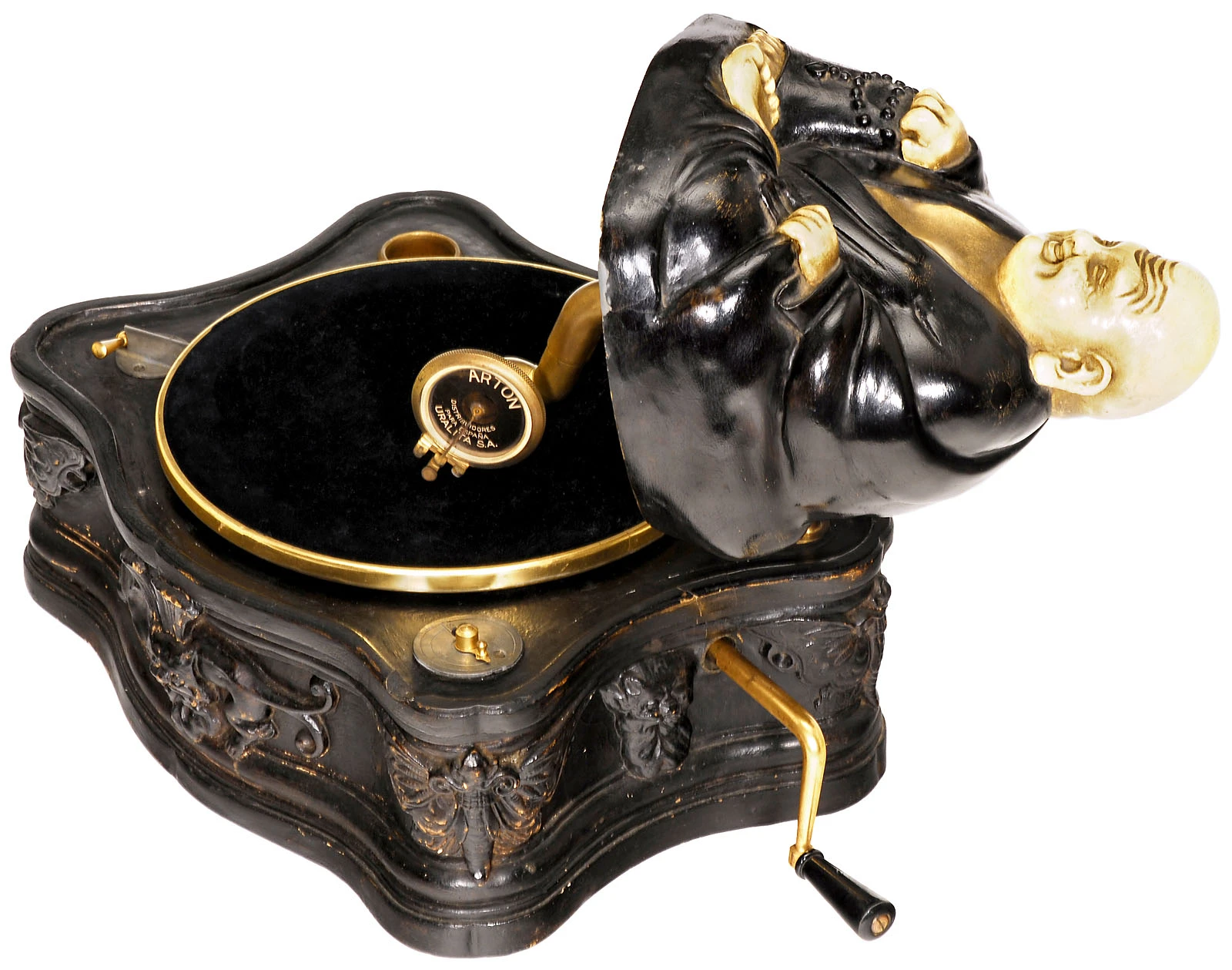 The detachable loudspeaker is actually a seated Buddha