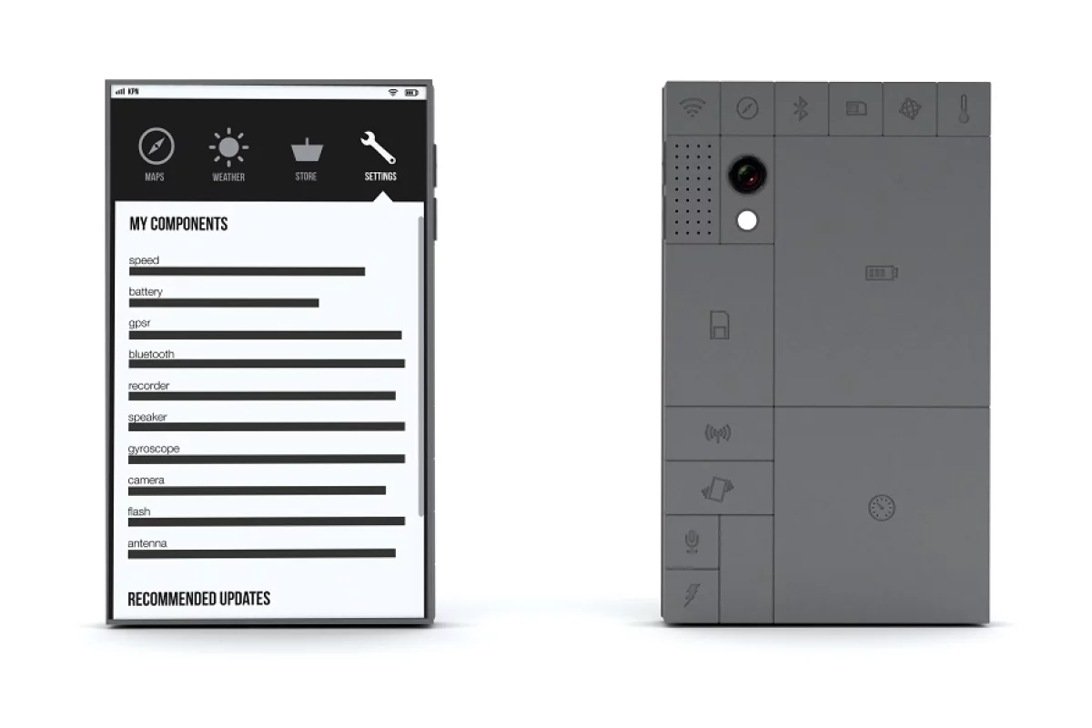 Phonebloks is a conceptual smartphone comprising modular components chosen by the consumer