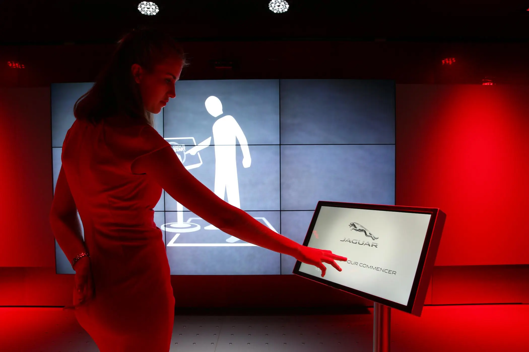 The touch pad is used to select a model and options