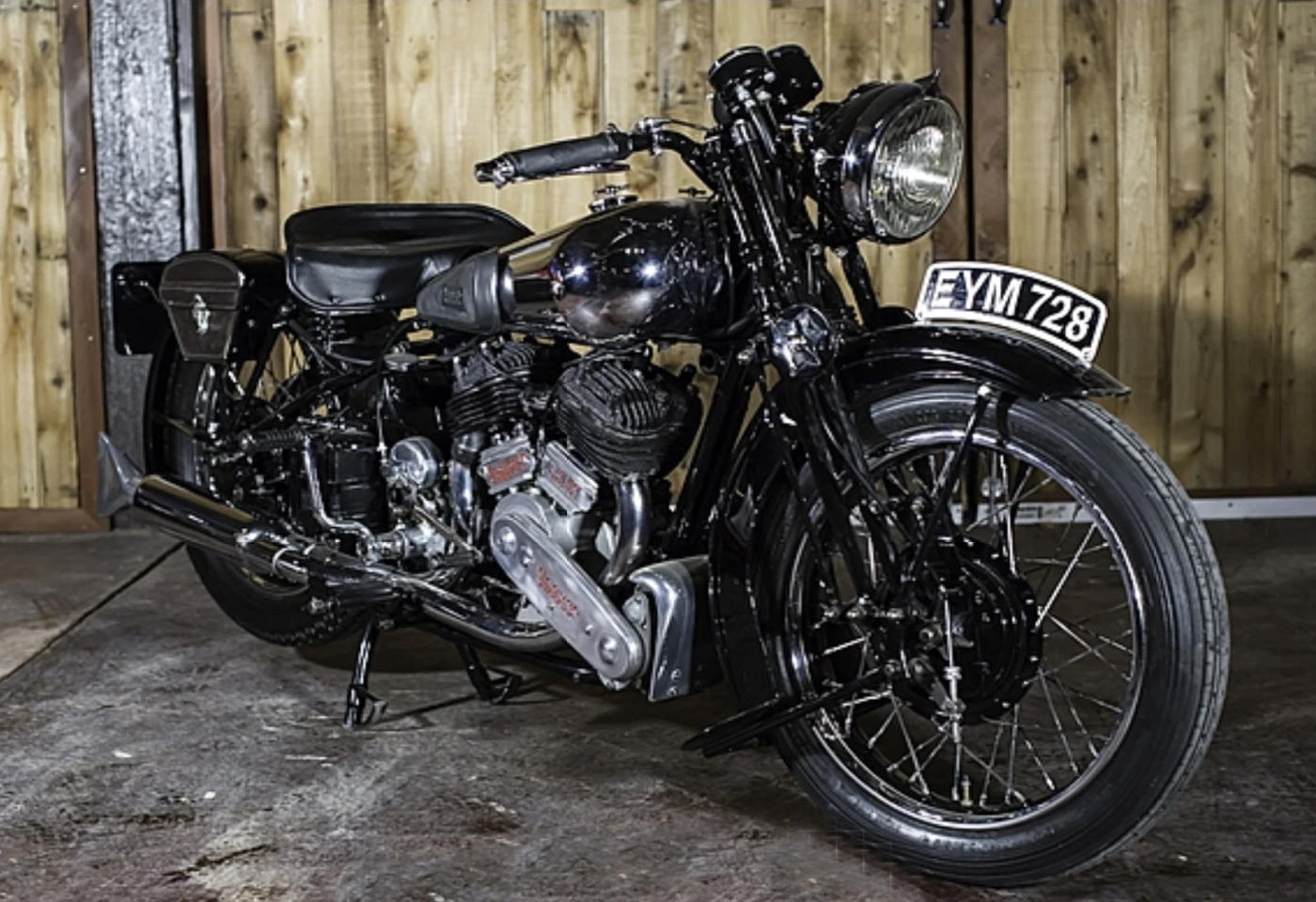 The recipient of a complete nut and bolt restoration, this 1938 Brough Superior SS80 can boast a class win at the Pebble Beach Concours. It also sold for $102,600 at Pebble Beach in 2014.