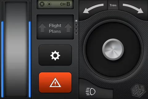 Touchscreen control interface of the HELO TC app