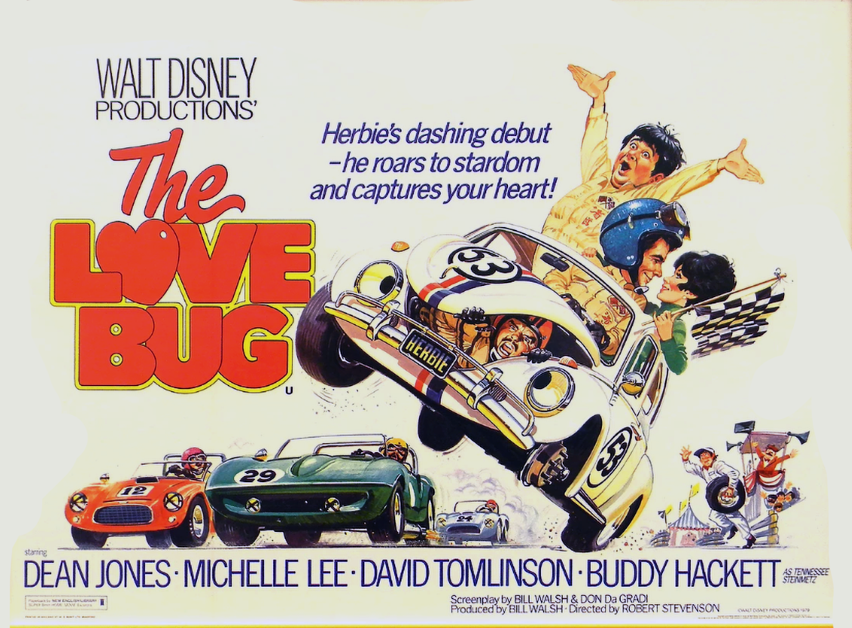 The film poster for the original movie, The Love Bug