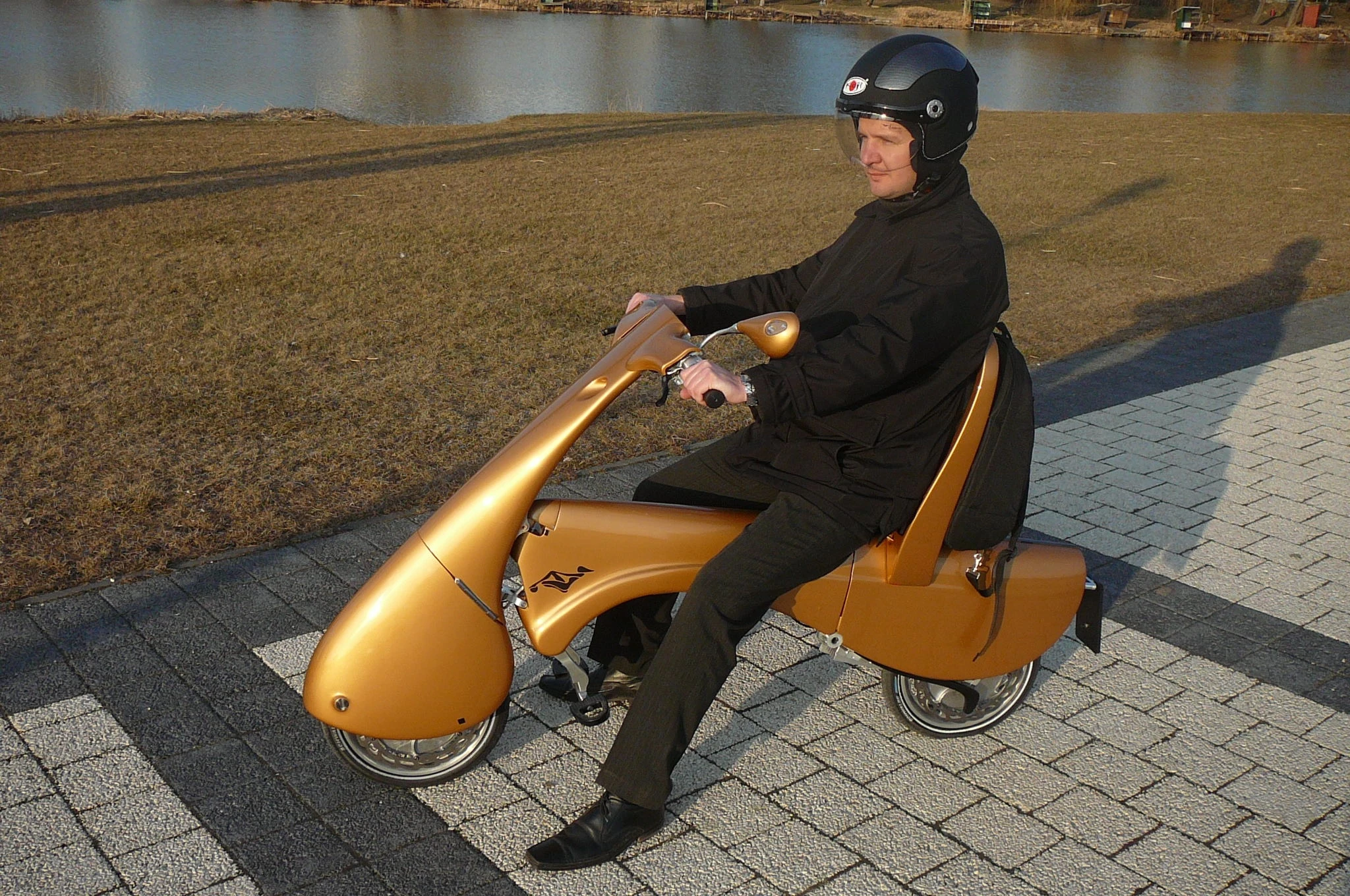 The vehicle was created by the Antro Group, a Hungarian non-profit organization dedicated to developing environmentally-friendly forms of transportation