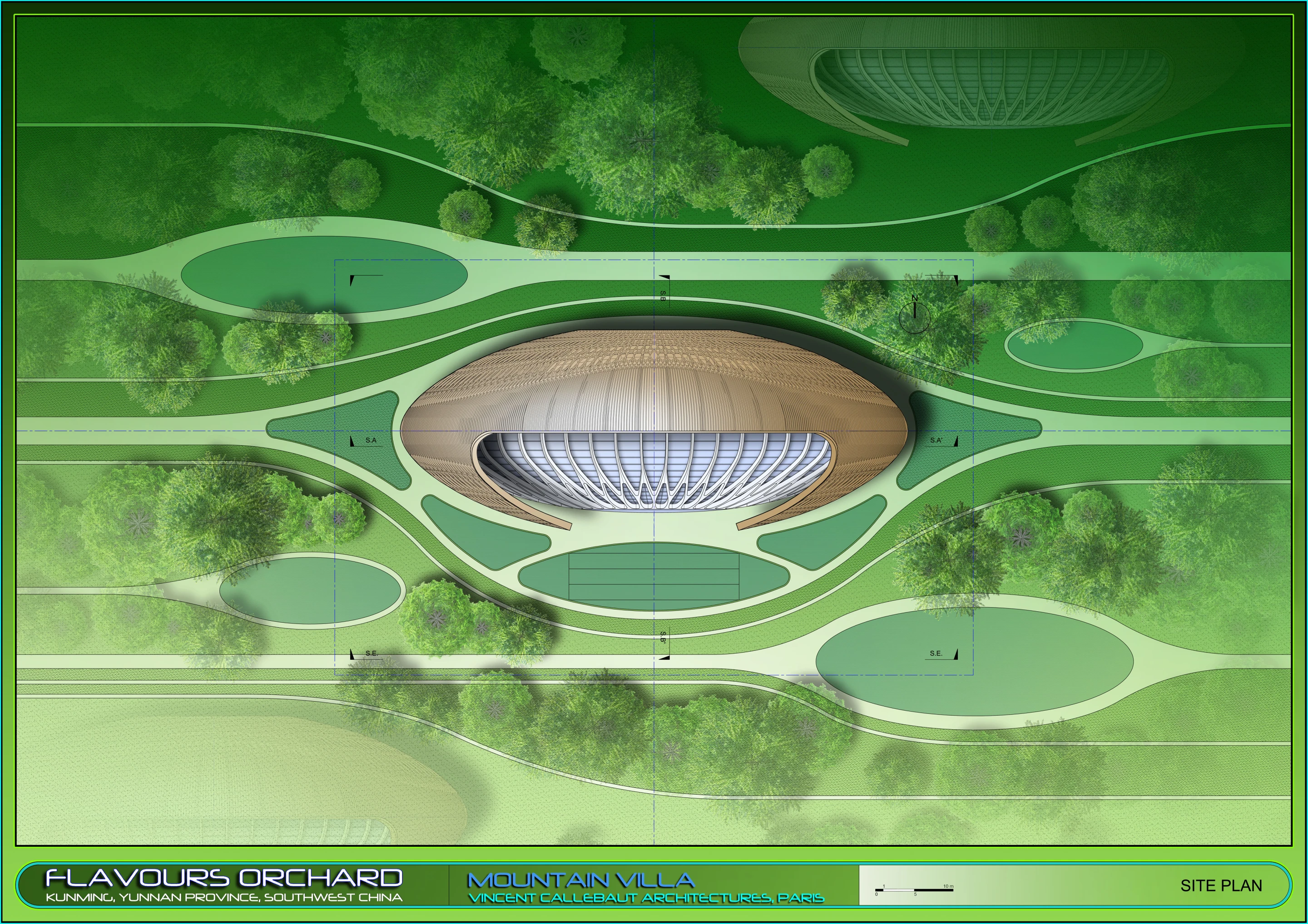 Mountain Villa site plan (Image: Vincent Callebaut Architectures)