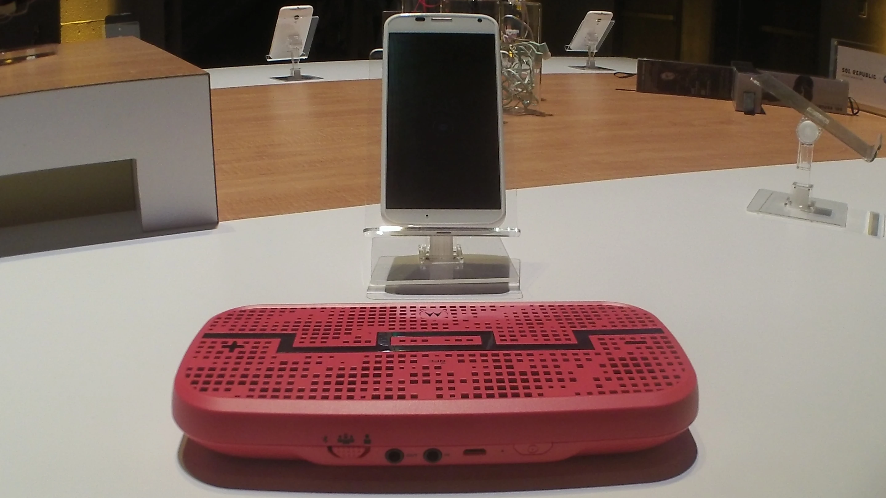 Moto X and companion bluetooth speaker from Sol Republic