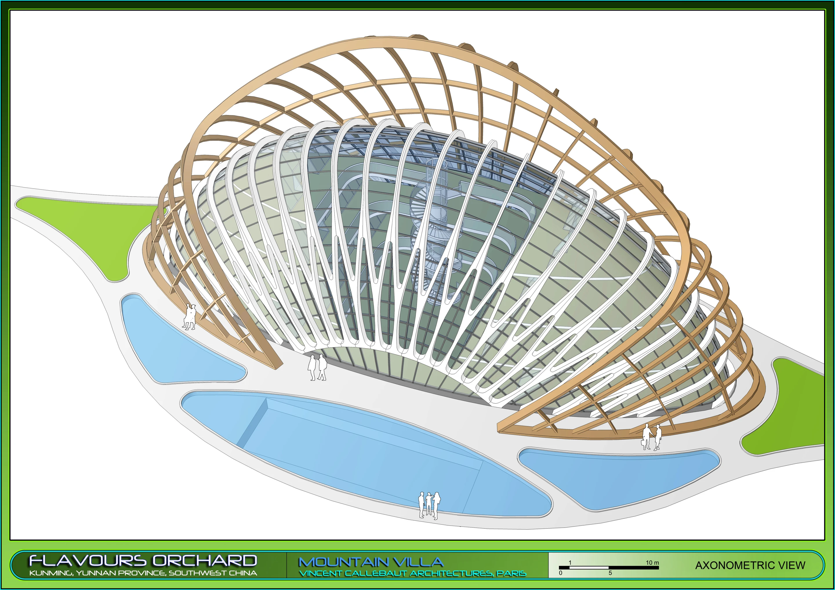 Mountain Villa axonometric view 2 (Image: Vincent Callebaut Architectures)