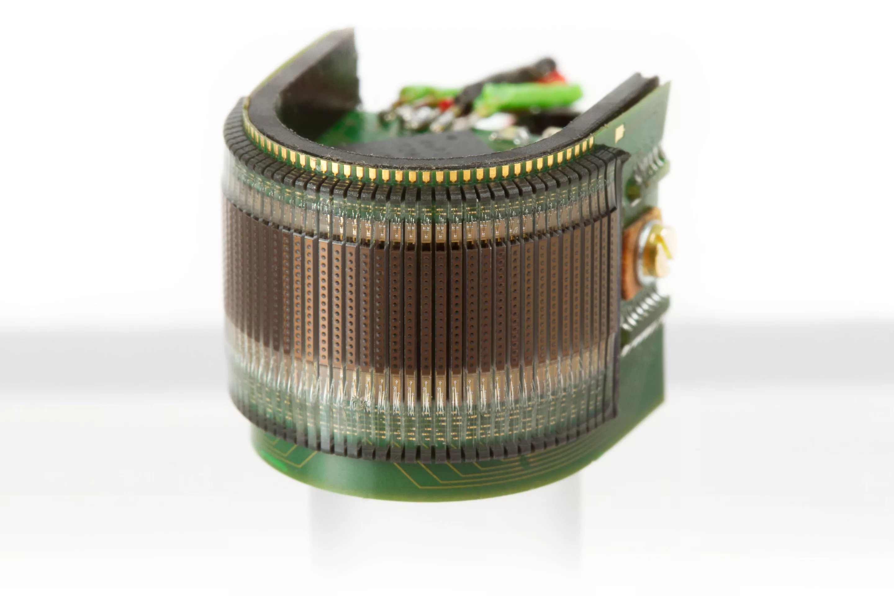 First prototype of a semi-cylindrical curved artificial compound eye