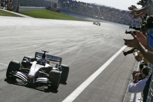 Raikkonen would be in with a shot at the title if his McLaren had been reliable - at least his win kept the title alive.