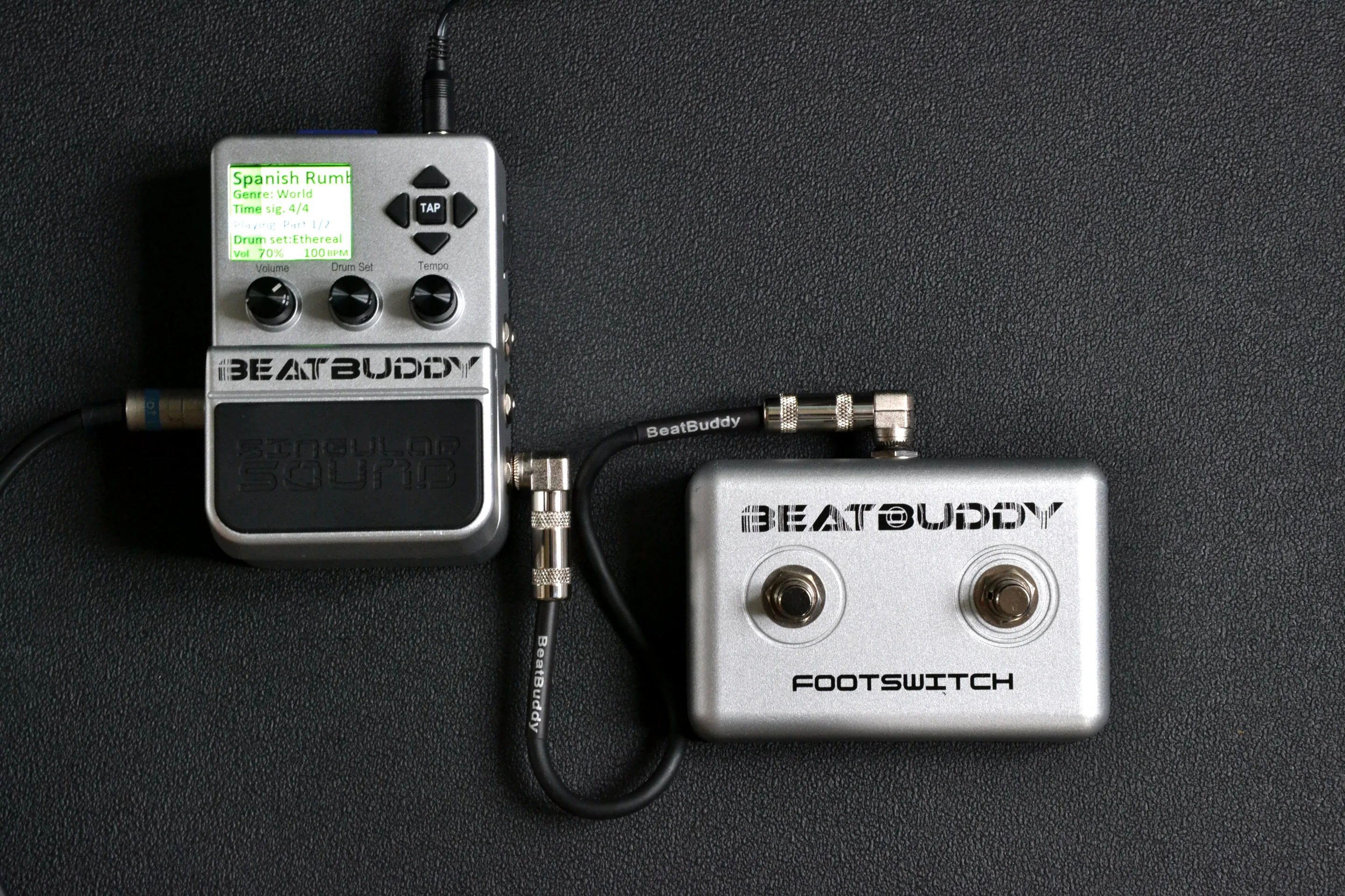 The BeatBuddy with its footswitch (Photo: Paul Ridden/Gizmag)