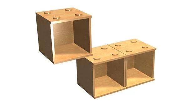 ModCubes are LEGO-like square boxes that can be stacked on top of each other