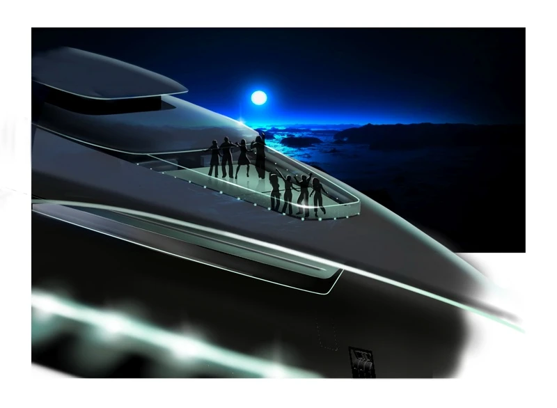 The Qi's foredeck will offer ample space for dancing