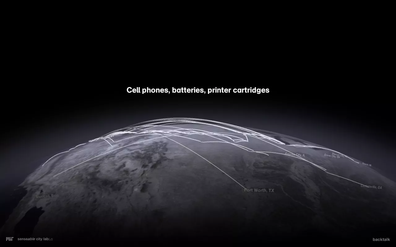 MIT's backtalk project aims at tracing the journeys of discarded electronics by applying location trackers to a number of products