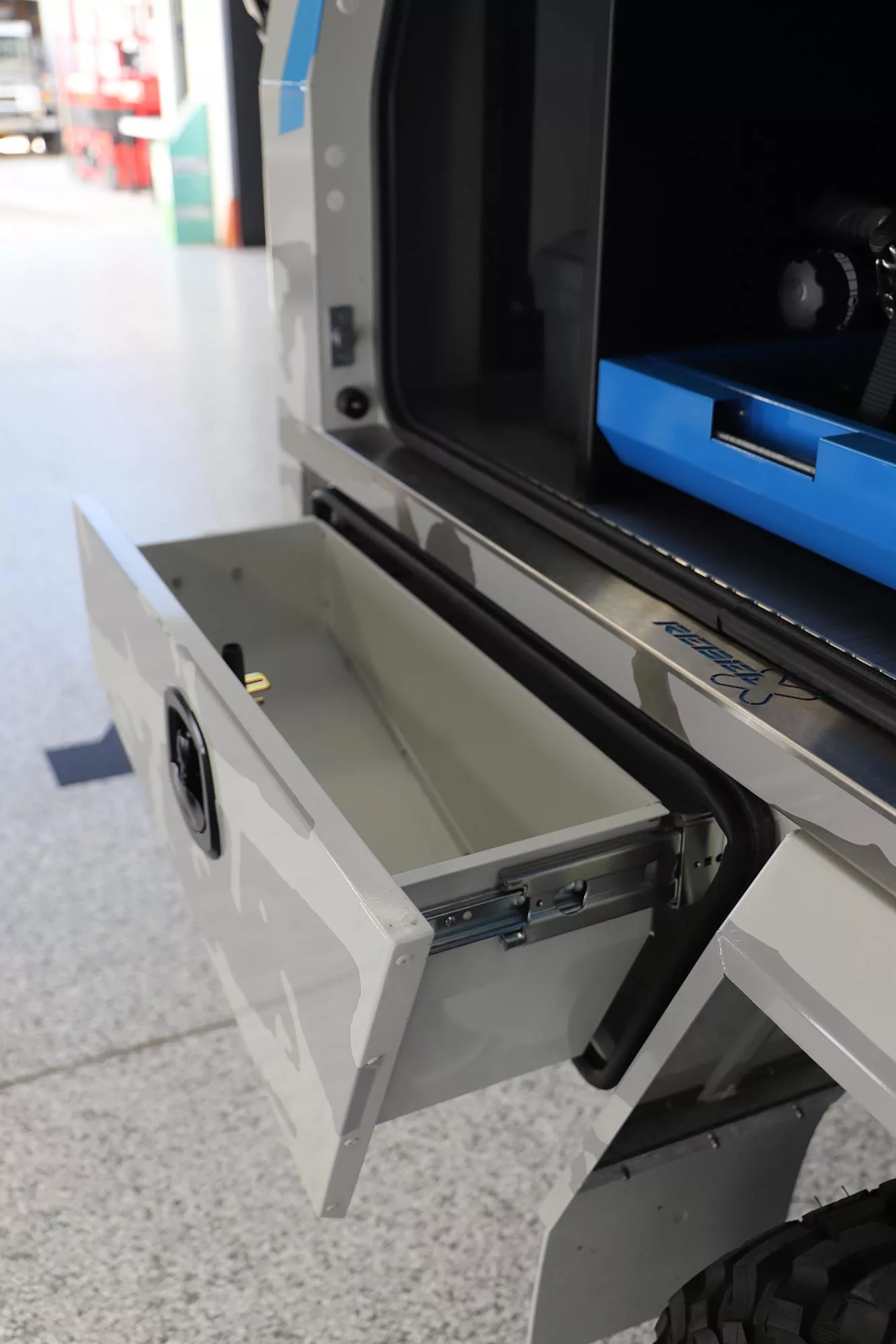 XL is careful to point out that instead of hatches with doors like some other canopies, its underbody storage comprises proper drawers