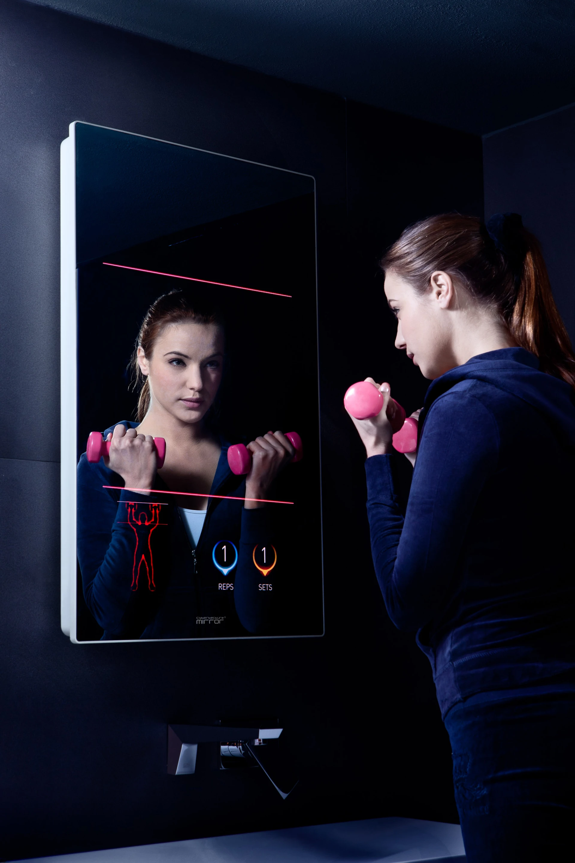The Cybertecture Mirror can act like a personal trainer too