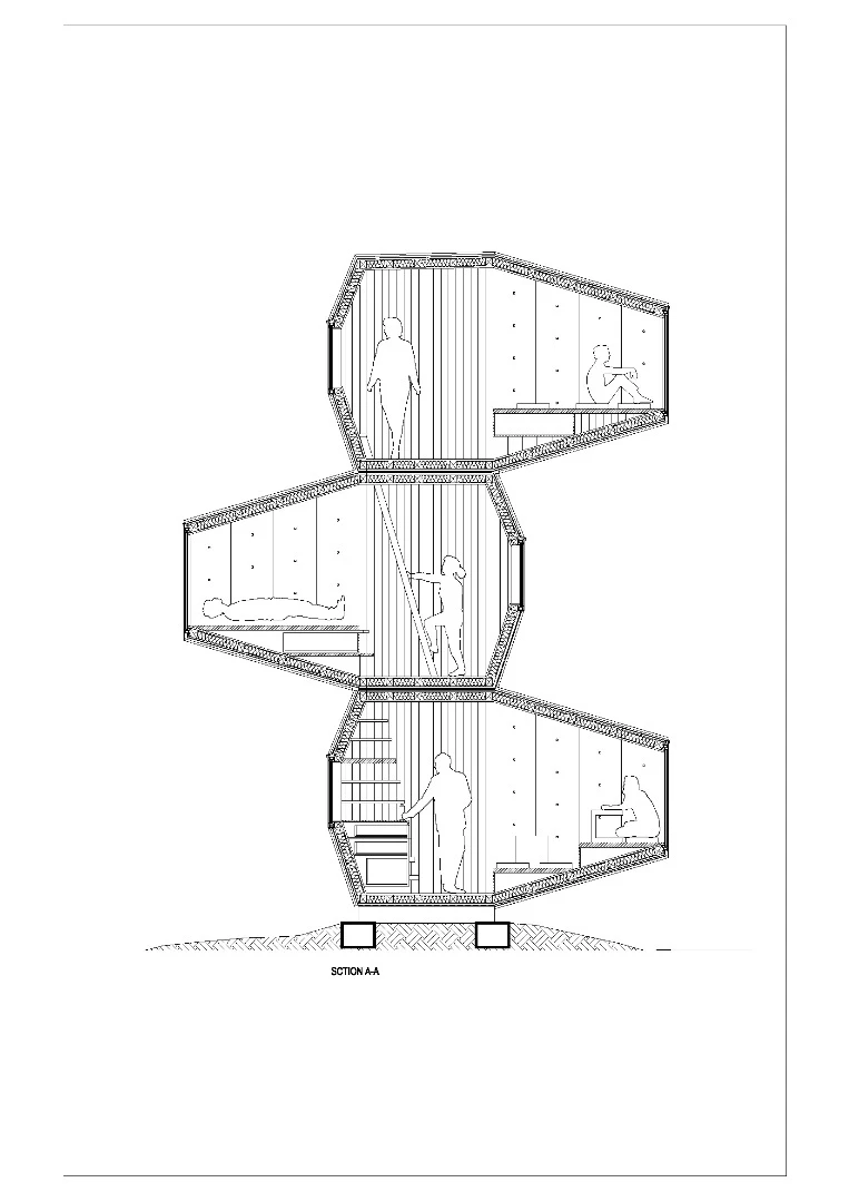 Architectural plan of the Living Unit on Ljubljana Castle