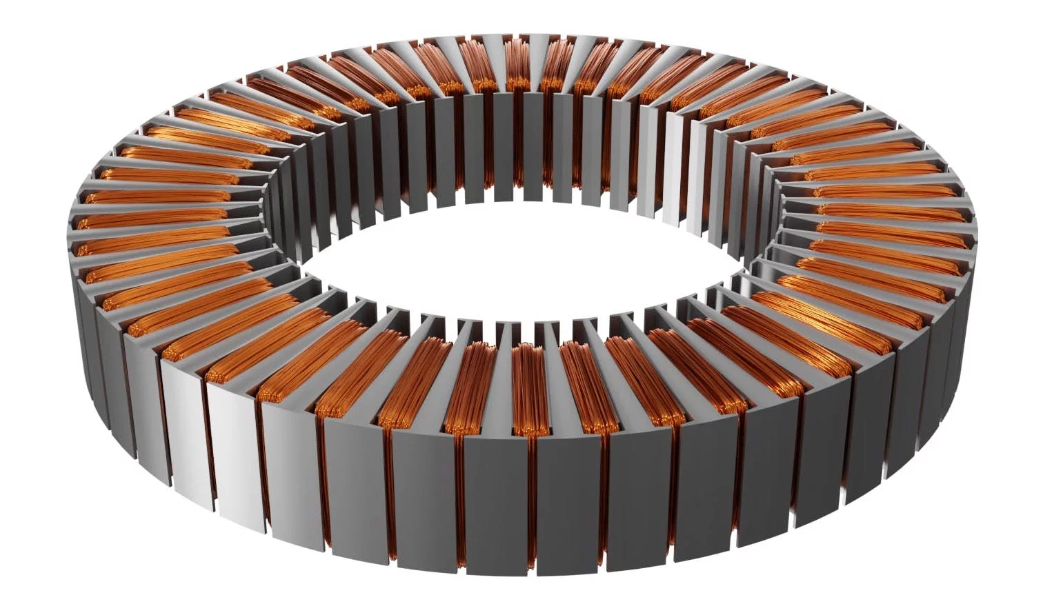 The stator is encased in a "magnetic torque tunnel"
