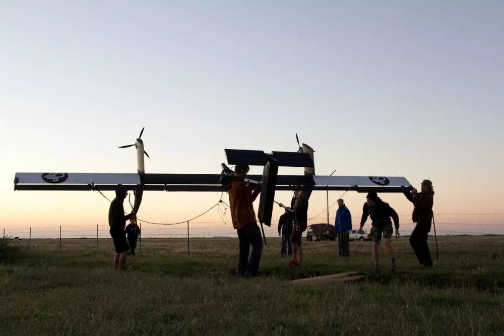 Wing 7 airborne wind turbine's prototype taken for a test flight