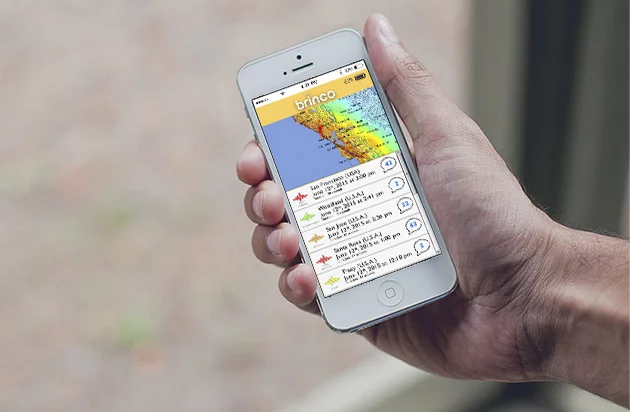 The accompanying Brinco mobile app for iOS and Android allows users to receive alerts and monitor earthquake activity at home, even when they are away