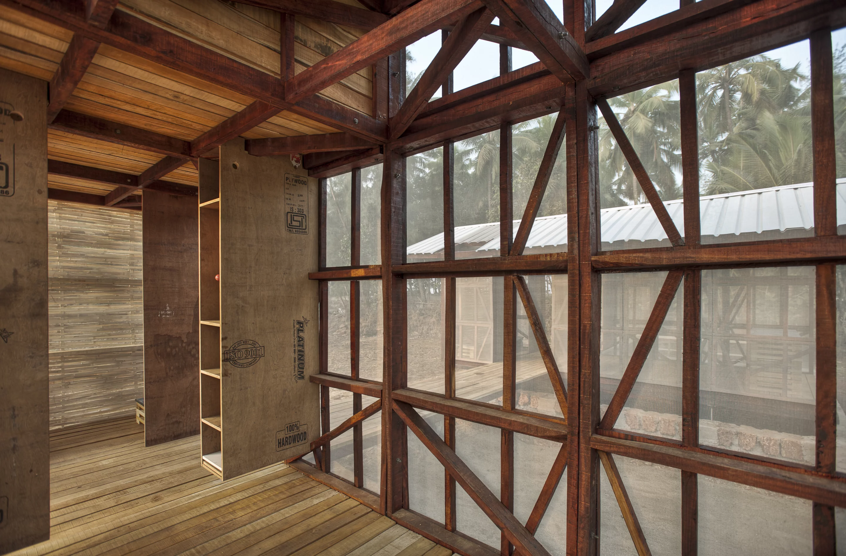 The Hut-to-Hut prototype uses mosquito nets to create translucent walls (Photo: Pasi Aalto/Rintala Eggertsson)