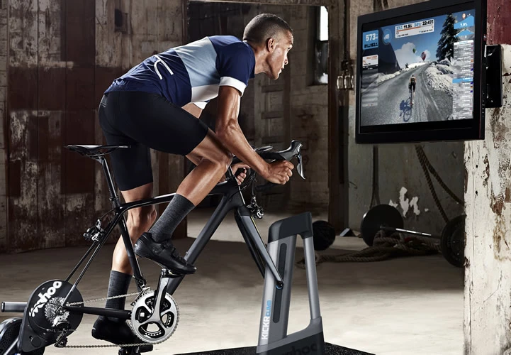 The Kickr Climb is designed to work out different muscles than if the bike is kept level