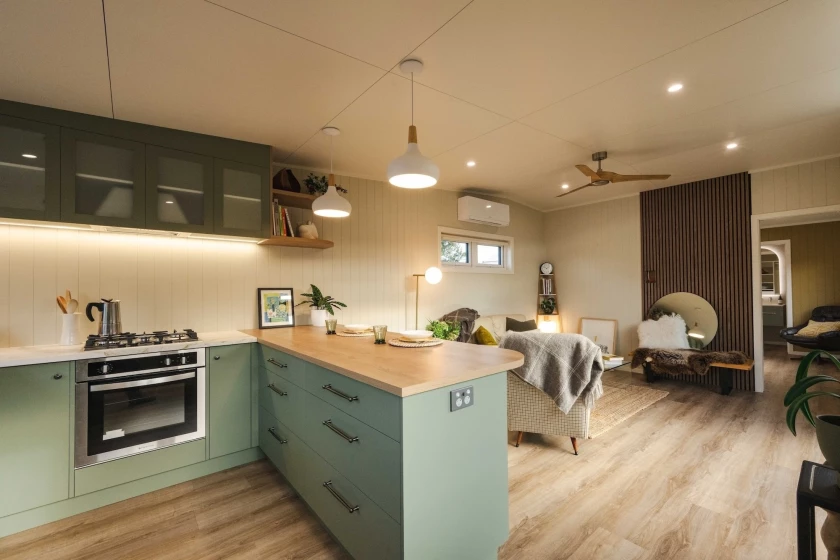 The English Garden's interior is all arranged on one floor, and is very open and spacious