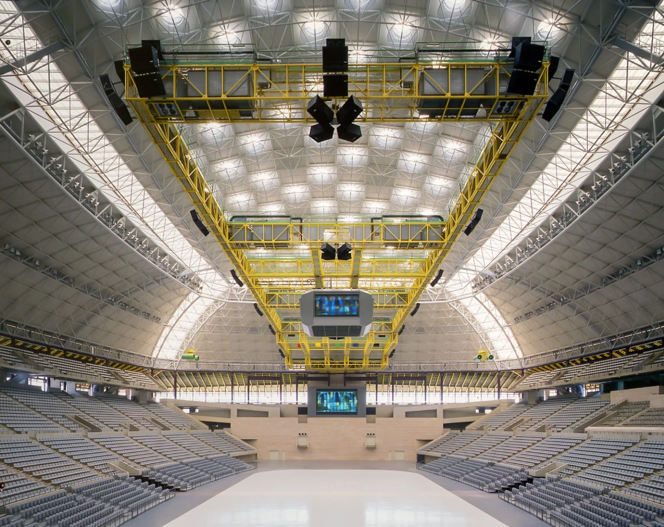 Palau Sant Jordi (or St. George's Palace), in Barcelona, Spain, opened in 1990