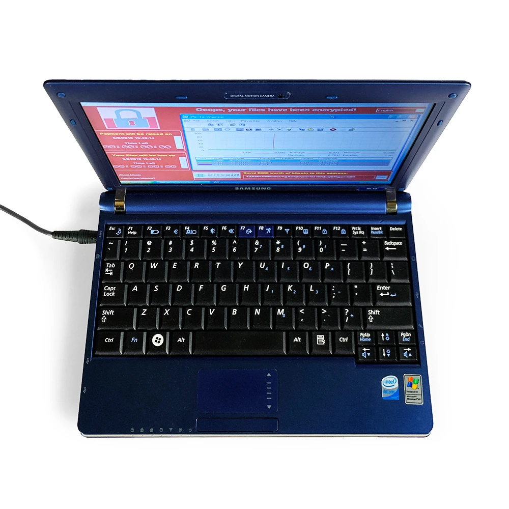 The laptop apparently has had all its connective ports disabled and data encrypted