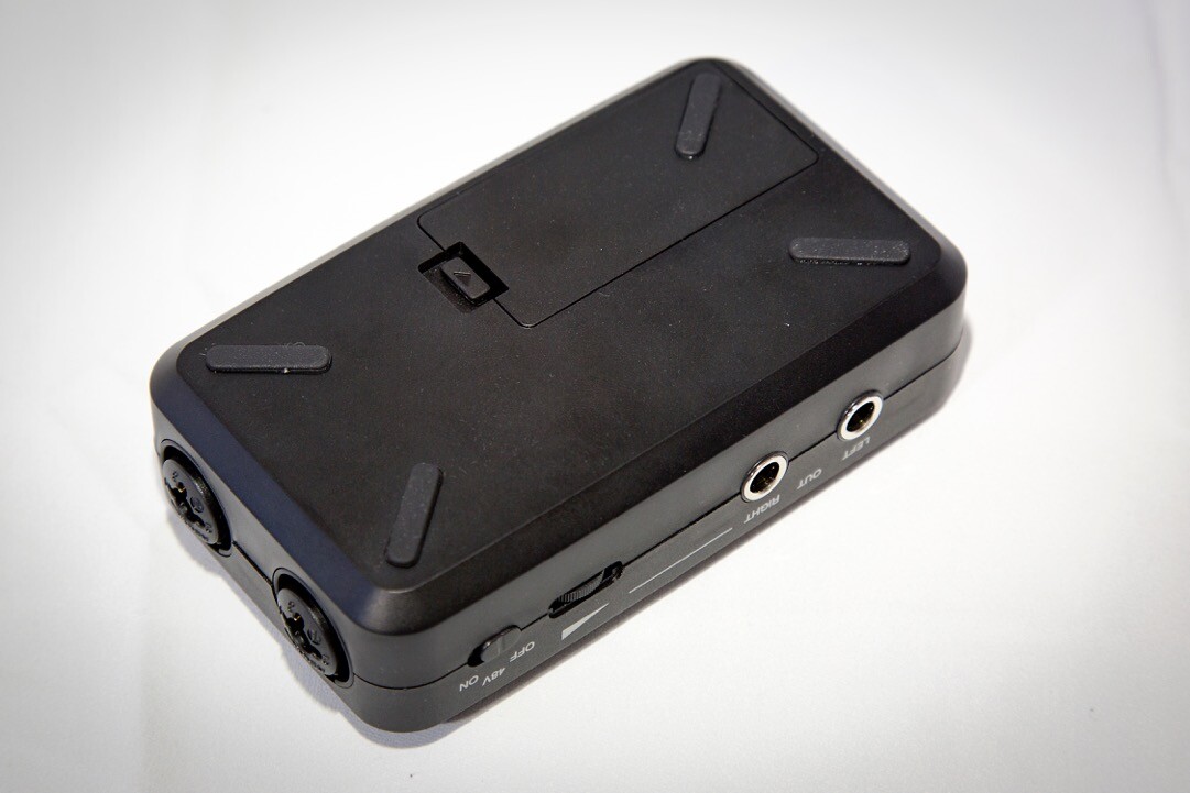 Two AA batteries power the iRig Pro Duo, saving your smartphone or tablet battery for other things