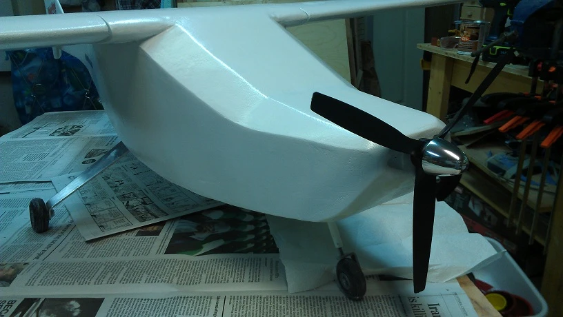 detail of model of MakerPlane 1.0 (Image: MakerPlane)