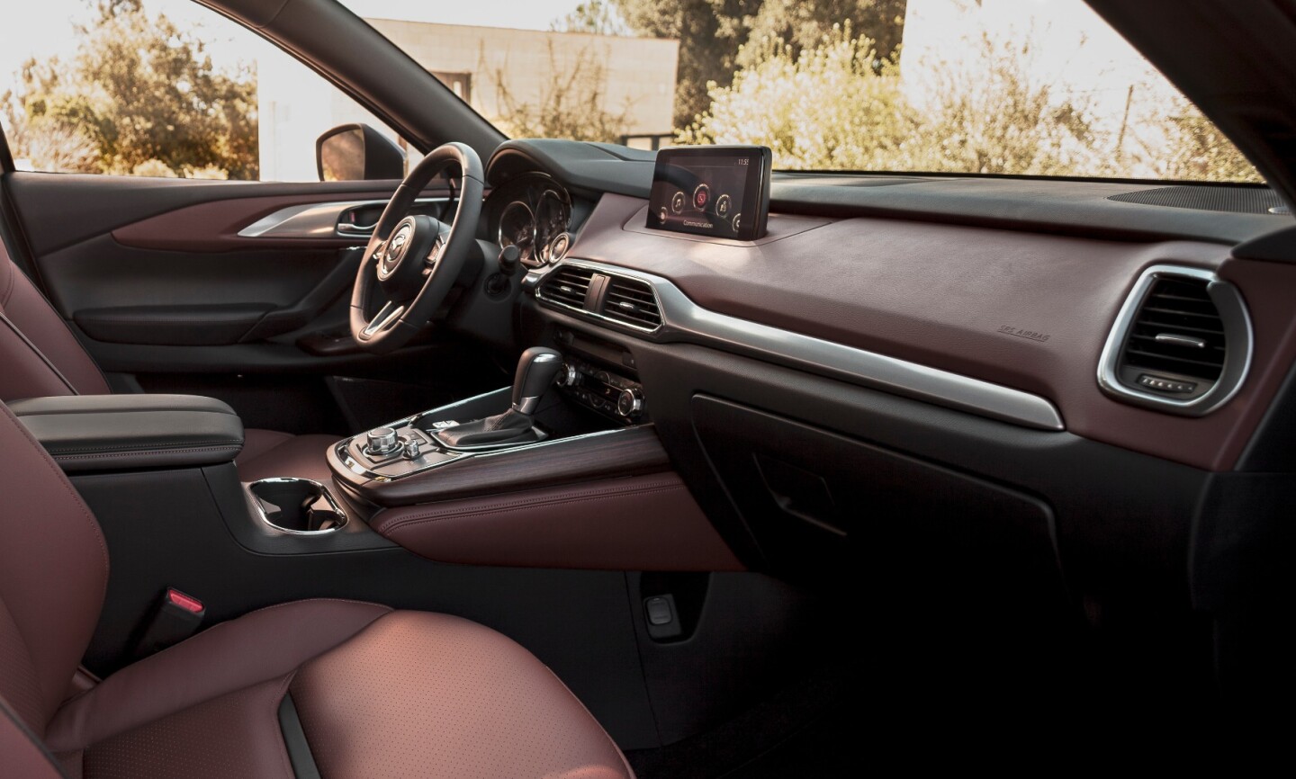 The first and second rows in the 2017 Mazda CX-9 are extremely comfortable and spacious, with plenty of room for even the big and tall