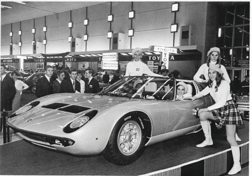 Miura Roadster made its 1968 debut with standard 1960s models as visual aids, today the Miura can fetch anywhere from $600k to $1 million US dollars