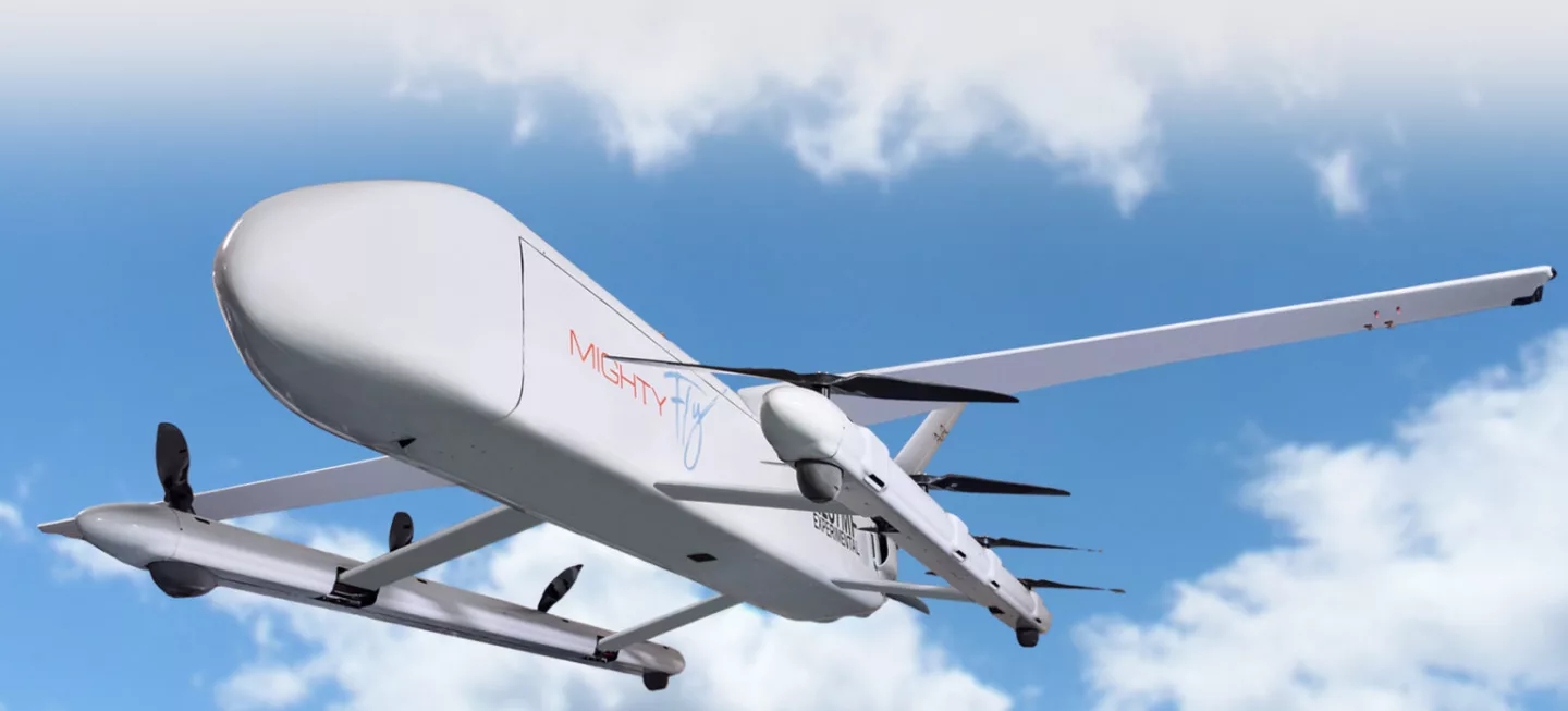 A simple lift & cruise airframe with a range-extending hybrid powertrain