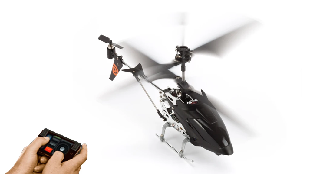 Griffin's HELO TC is controlled via an IOS device's touchscreen or accelerometer