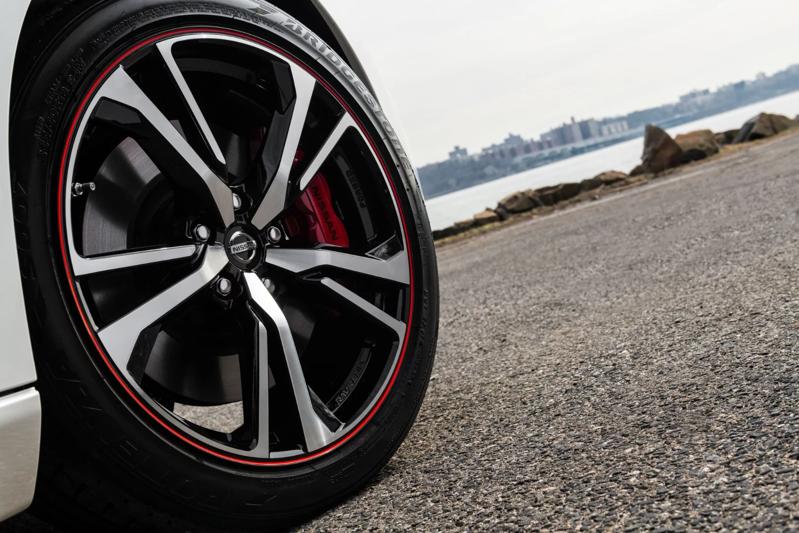 Nineteen inch forged alloy wheels clad in Bridgestone Potenza S007 tires are also standard