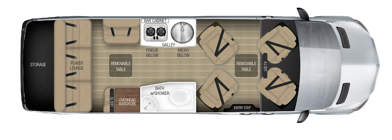 Airstream Tommy Bahama Interstate Lounge EXT floor plan