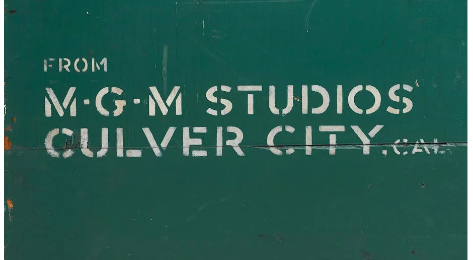 Label on one of Robby the Robot's packing cases