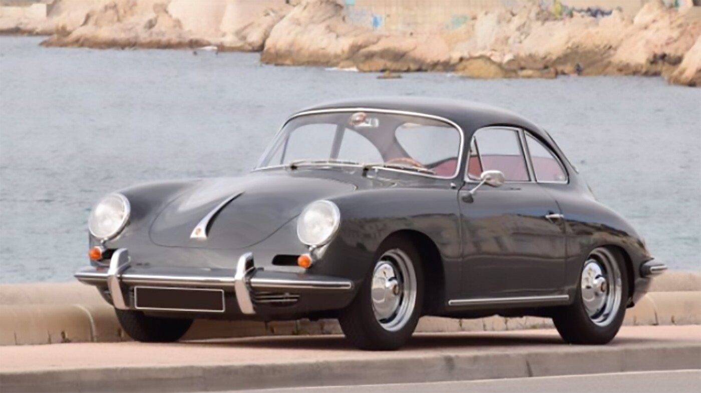 Presented in its original color scheme, with its well-preserved red leatherette upholstery, this 1963 Porsche 356 Carrera 2 GS is in unusually good condition for the model. One of the most distinctive features of 356 Carrera is the engine, which, like the 550 Spyder, was developed from competition versions. It was designed with two overhead cams per bank and twin ignition, which allowed a significant increase in power. This is one of the rarest, most iconic, powerful and highly sought after models in the 356 family, of which under 500 examples were produced. Auction description
