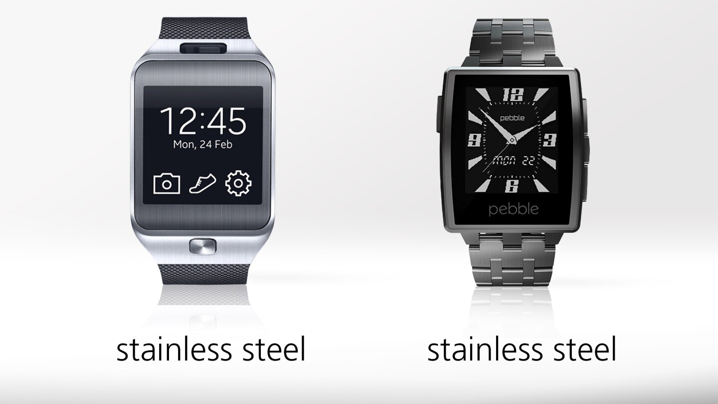 Both watches' main bodies are made of stainless steel
