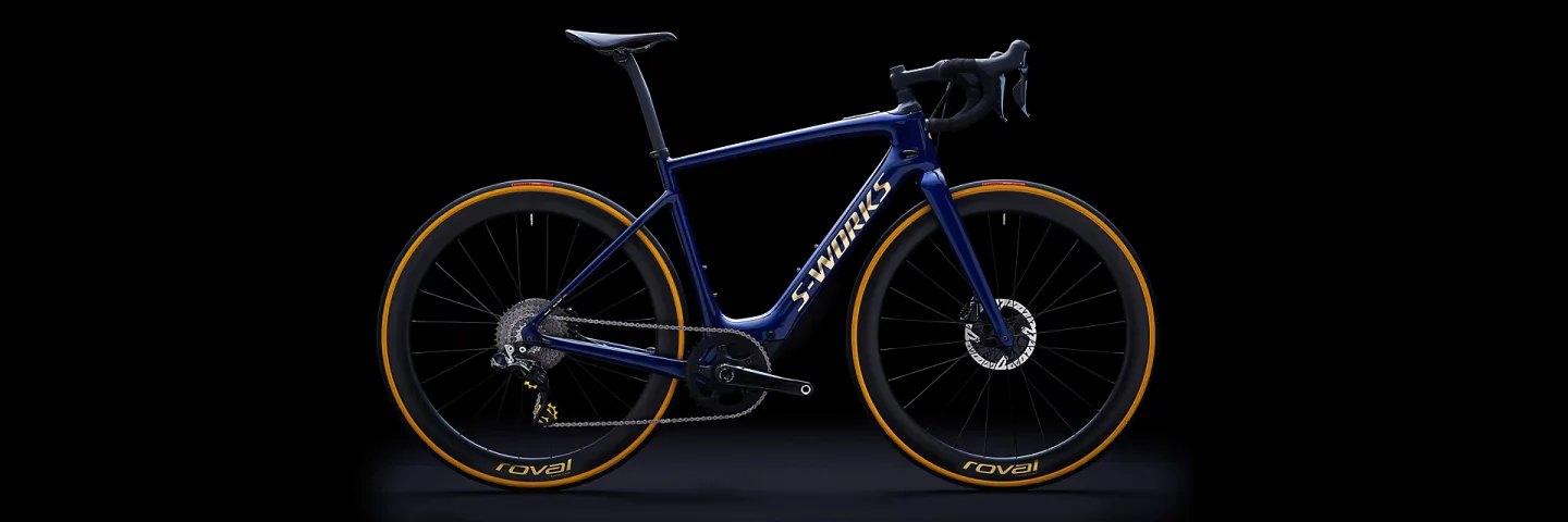 The new S-Works Turbo Creo SL Founders Edition, which packs 240 W of pedal assistance power into a beautifully (and very expensively) engineered full carbon frame