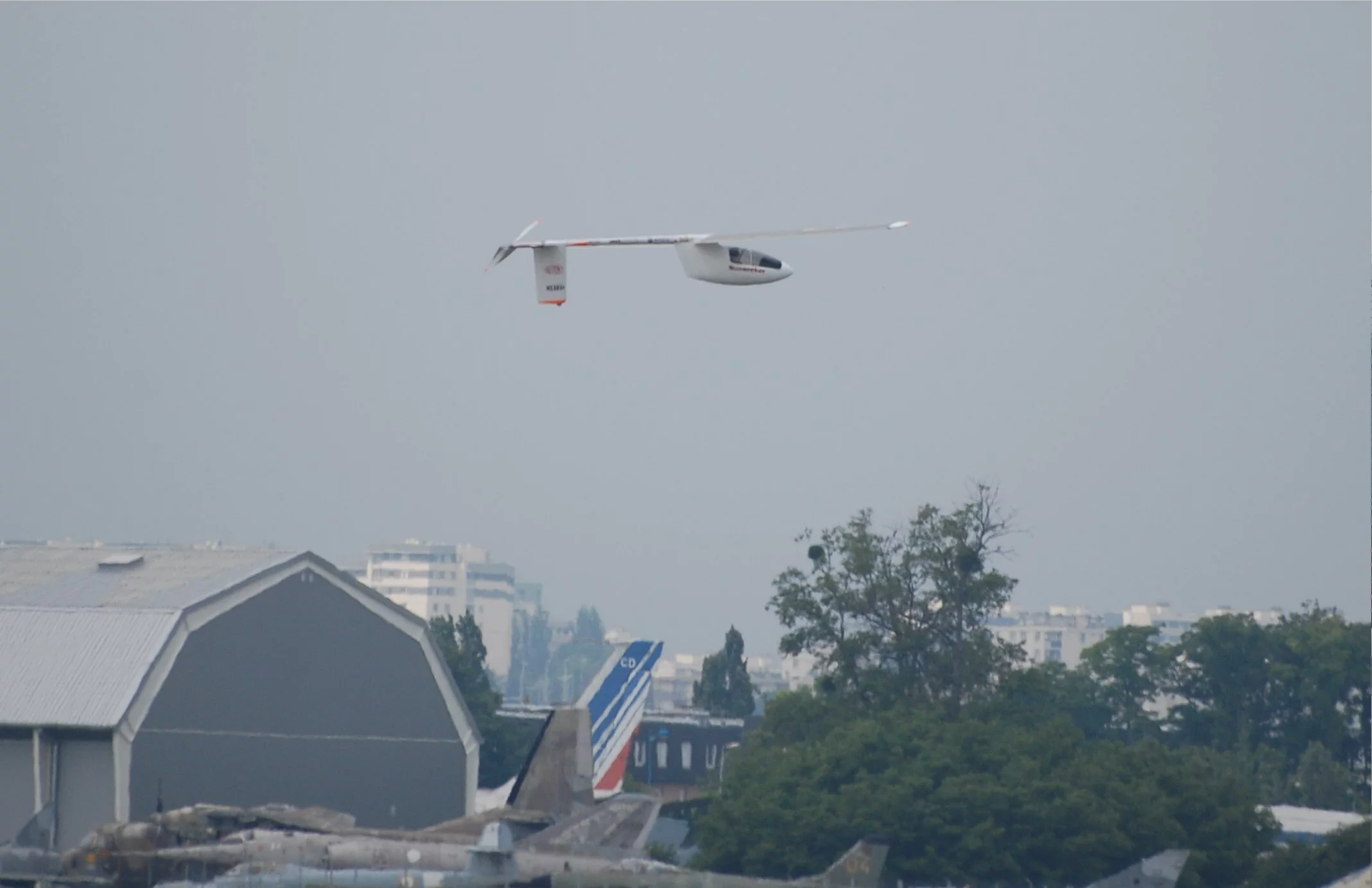 Sunseeker II flying over Le Bourget airfield in Paris