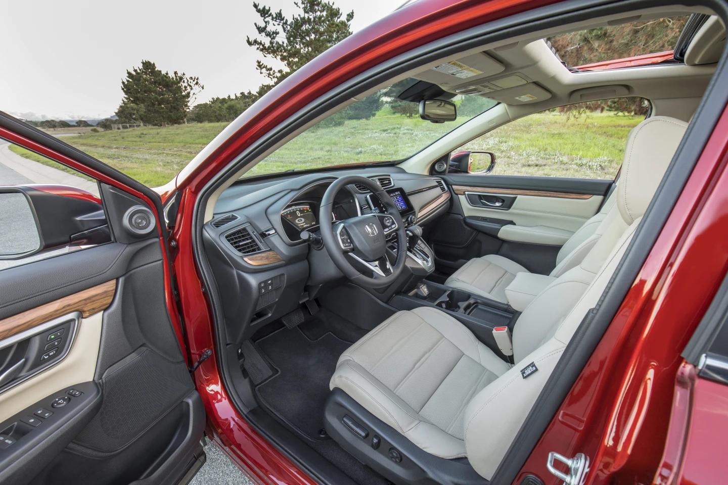 Driver’s controls in the 2018 CR-V are good, but some of the auxiliary controls and gauges aren’t placed well