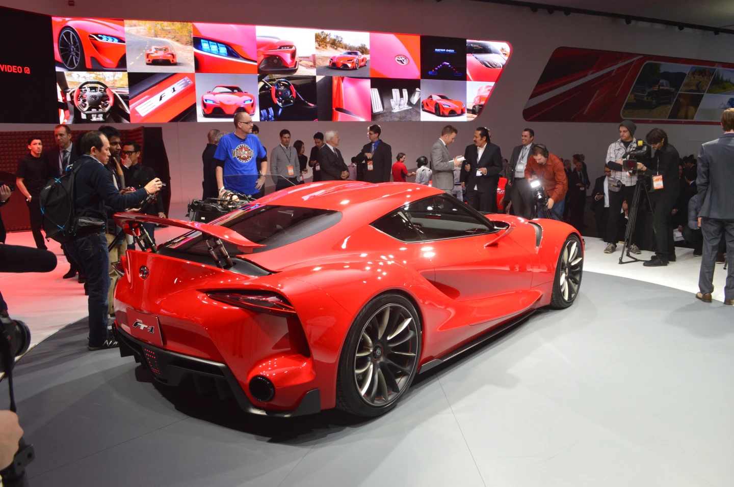 The FT-1 has all kinds of interesting visual elements, including a double-bubble roof, muscular fenders and tailpipe cylinder